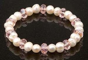 White with Pink Crystals